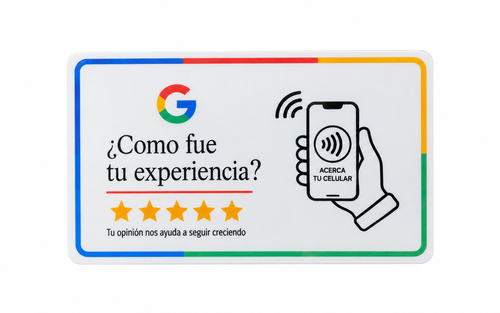 Tarjeta NFC rectangular incluida en el combo